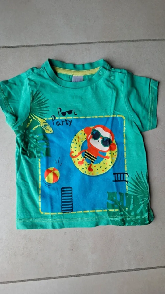 Ensemble short/tee-shirt 12 mois - photo numéro 5