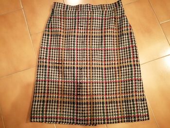 Jupe droite à carreaux Taille 36/38 Faite par un couturière