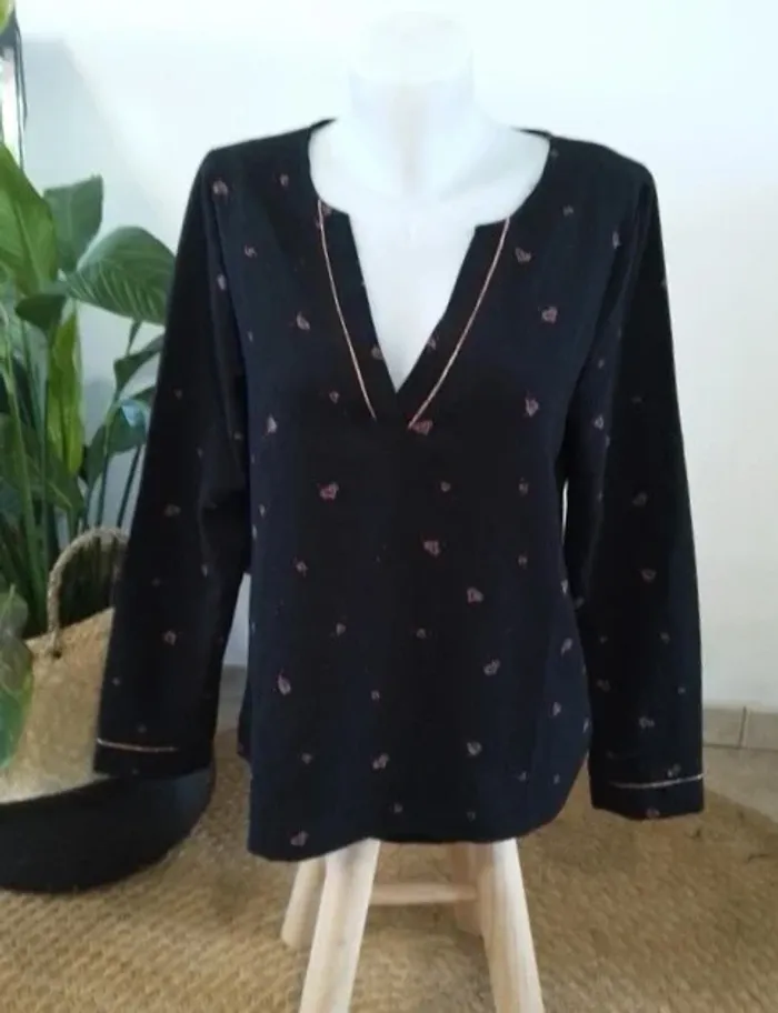 Blouse taille 2 - 100% polyester - Cherry Paris
