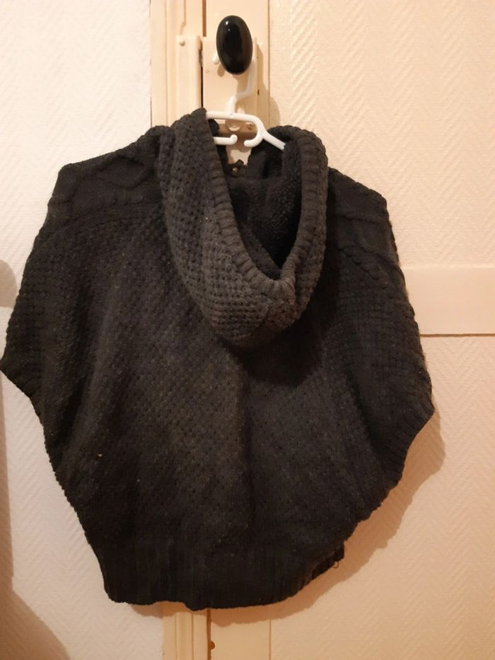 Poncho avec capuche femme taille S - photo numéro 2