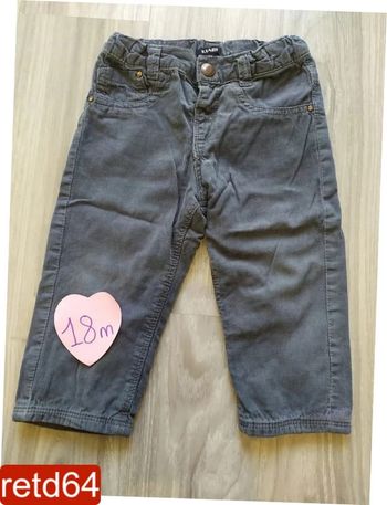 pantalon velours 18 mois
