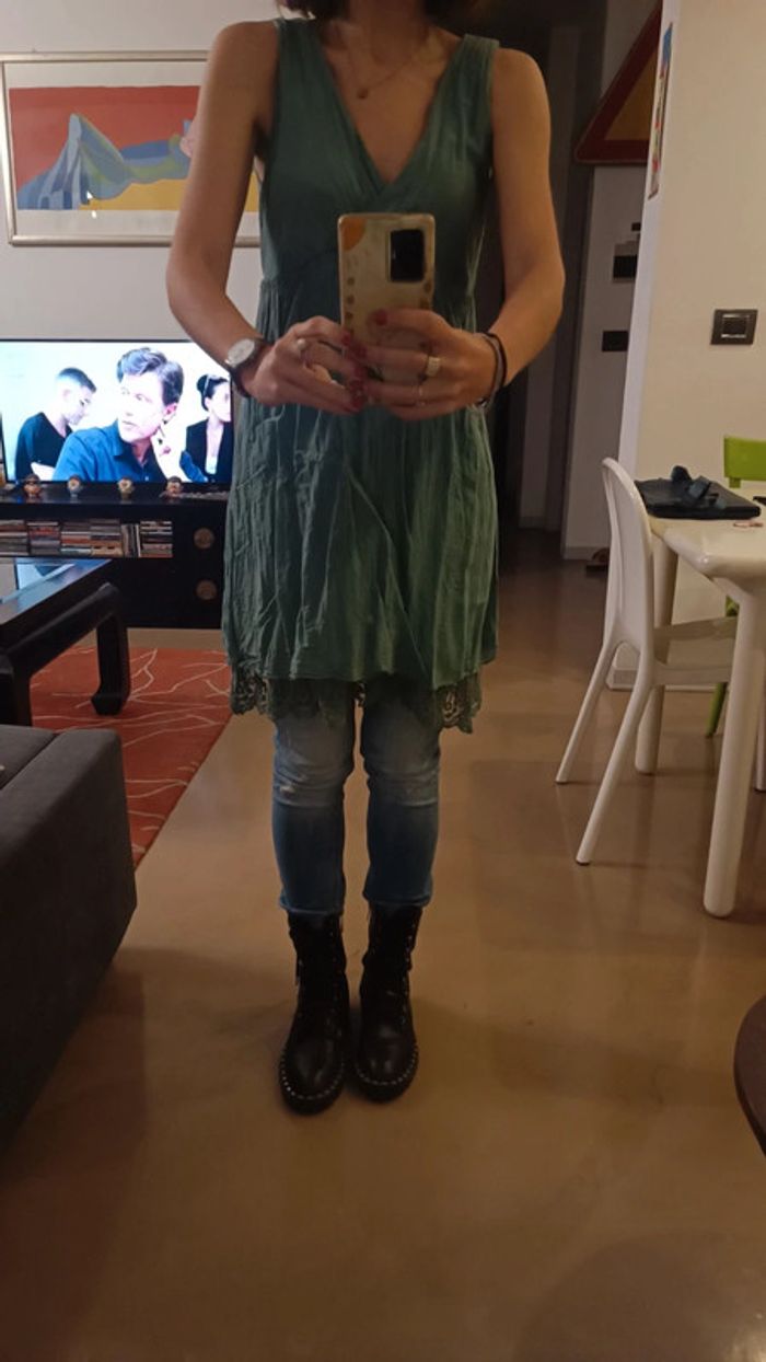 Vestitino verde con pizzo - photo numéro 5