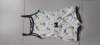 Combishort à bretelles 24 mois