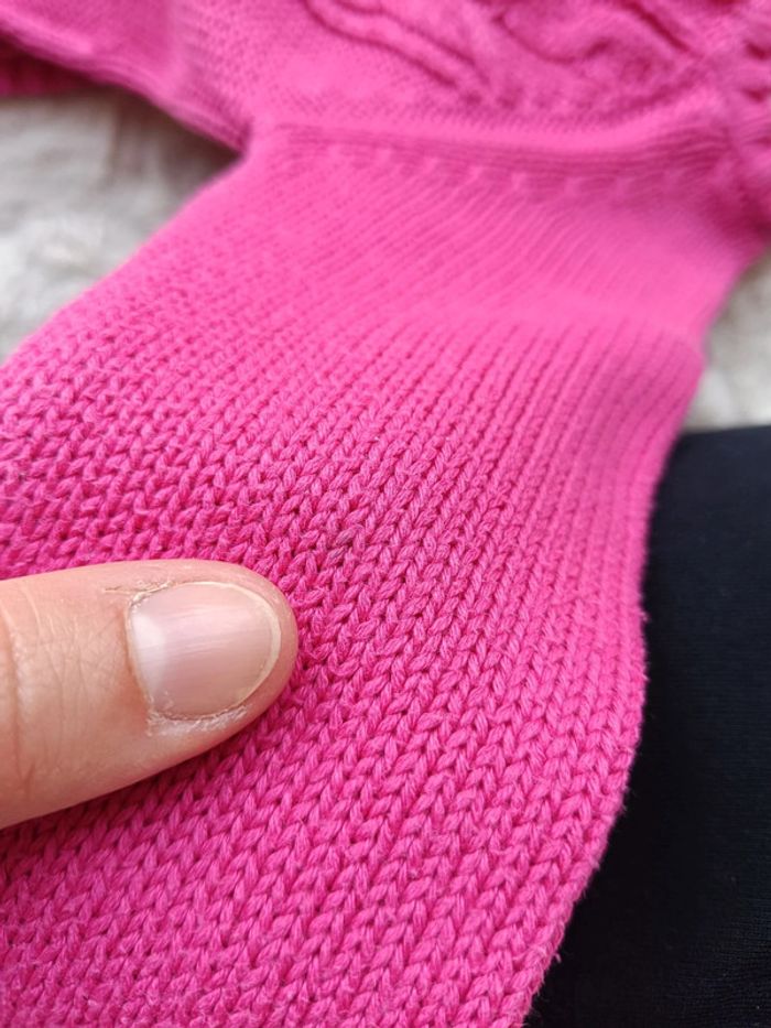 Robe pull manches longues Fille 18 mois maille Grain de blé - photo numéro 12