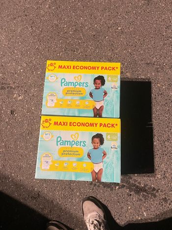 Vents pack 2 cartons Pampers taille 6 premium