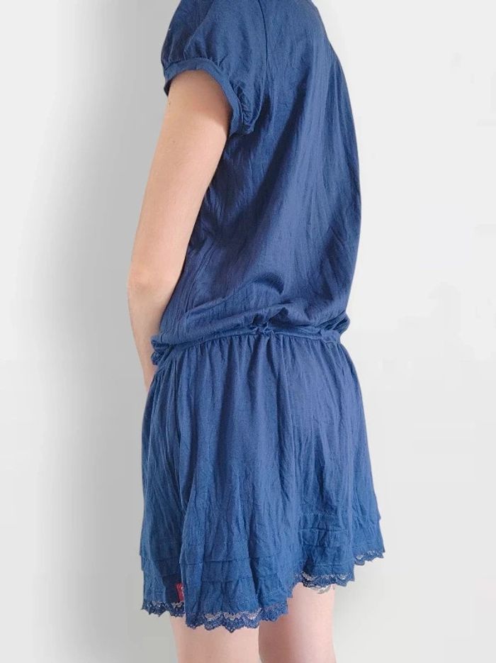 Robe midi froissé dentelle y2k / EDC by Esprit - 38/M à 40/L - photo numéro 6