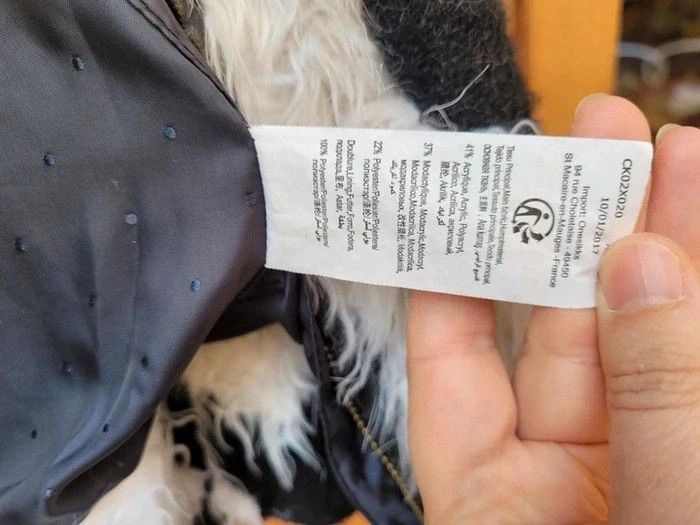 Superbe manteau IKKS en "poils" blanc 🌟 , cœurs et étoiles, 10 ans - photo numéro 9