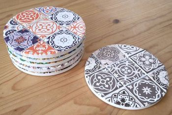 Lot de 6 sous verre style mosaïque