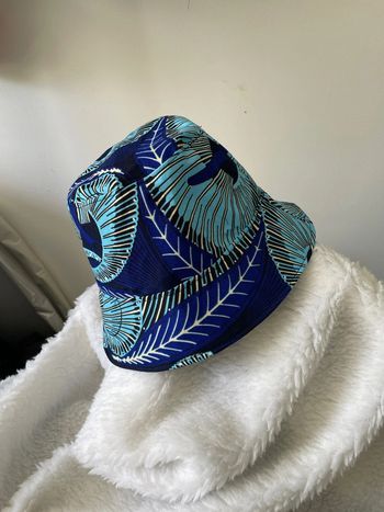 Bob réversible wax bleu et turquoise