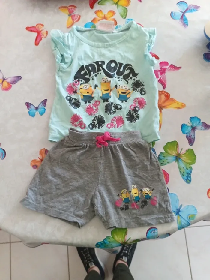 Ensemble minions été fille 2 ans
