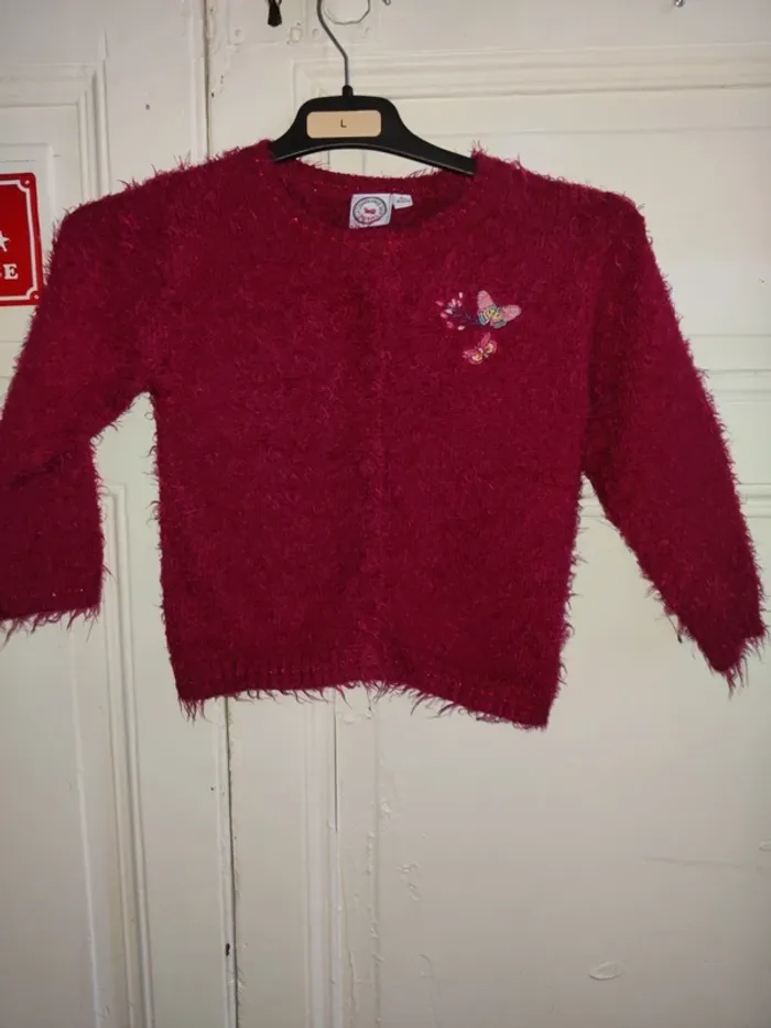 Pull bordeau rouge 4 ans - photo numéro 4