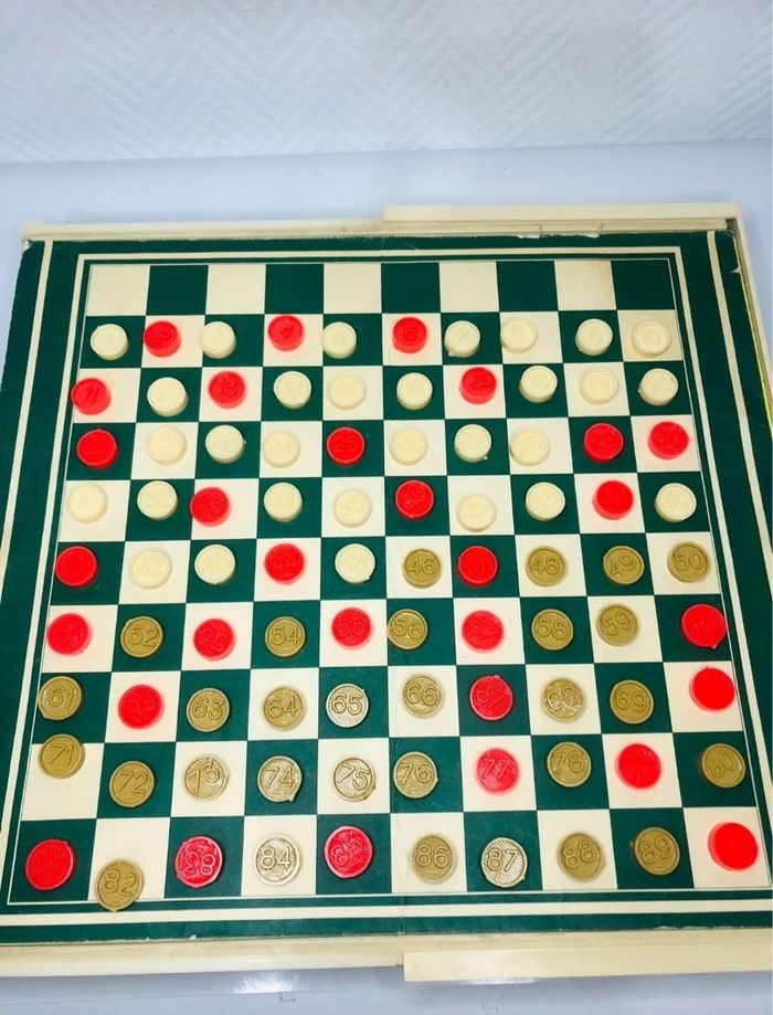 Multijeux Tablajeux (jeu des petits chevaux, jeu de l’oie, loto, dominos...) vintage - photo numéro 3