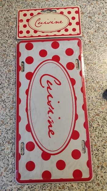 Plaque métal cuisine