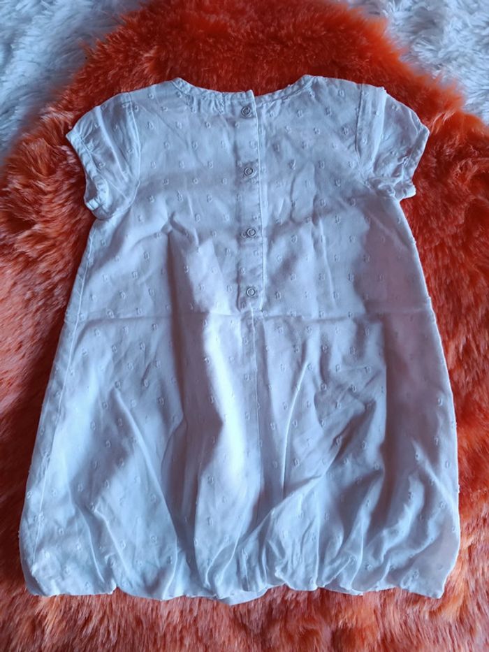 Robe blanche à manches courtes T. 12 mois Grain de blé - photo numéro 5