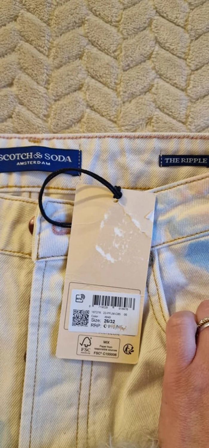 Jean Scotch & Soda droit taille haute blanc "the ripple" taille 26/32 - photo numéro 12