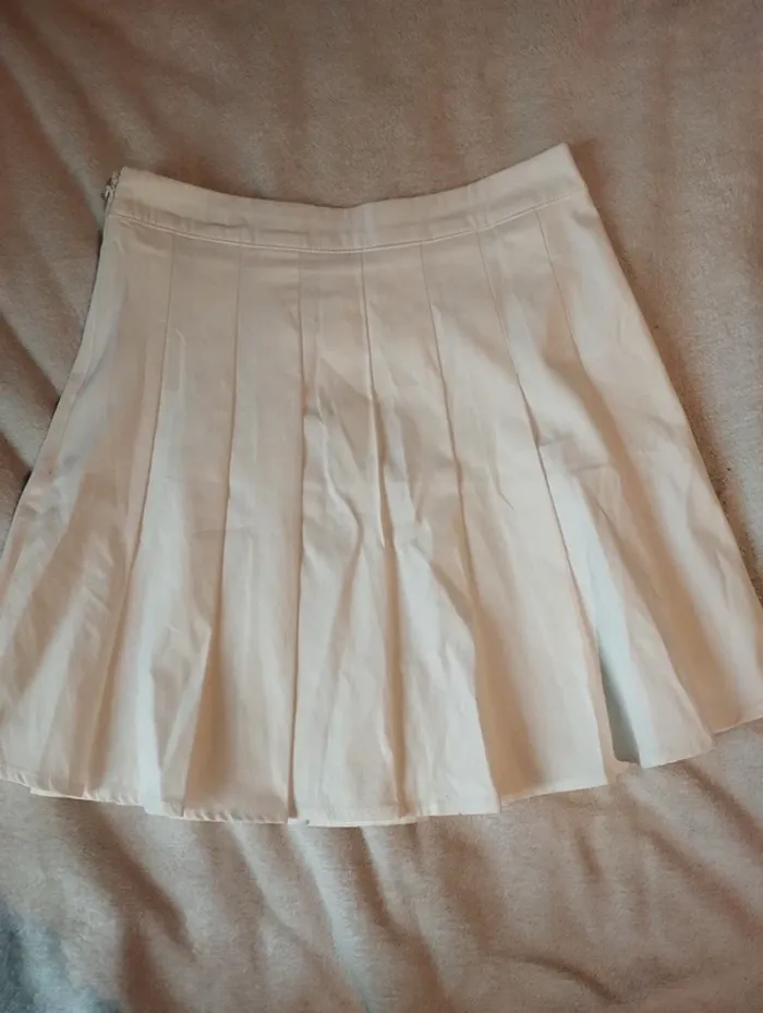 Jupe blanche plissée