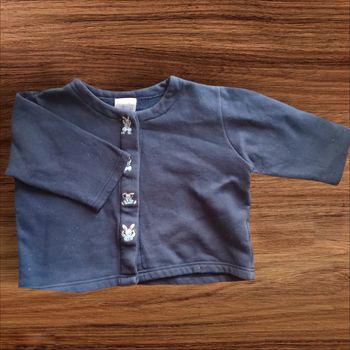 Gilet bleu marine avec lapins - 23Mois