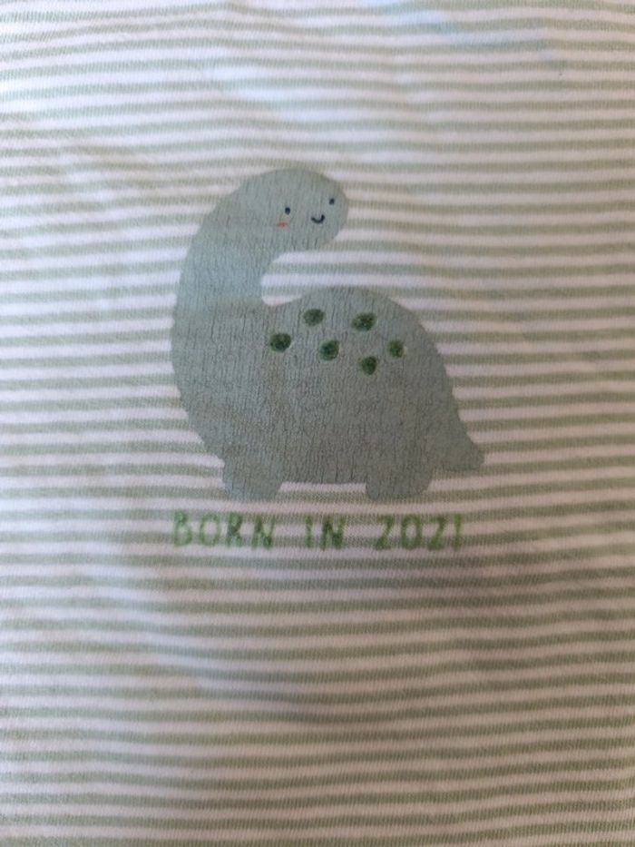 T-shirt dinosaure 1 mois - photo numéro 3