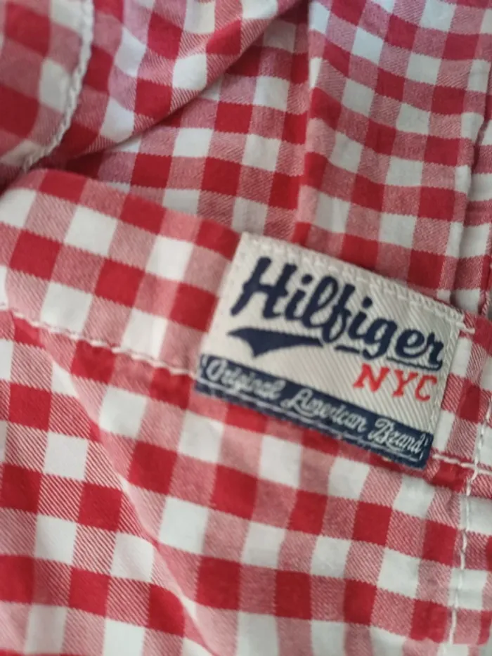 Chemise Tommy Hilfiger garçon 14 ans – carreaux rouge & blanc - photo numéro 6