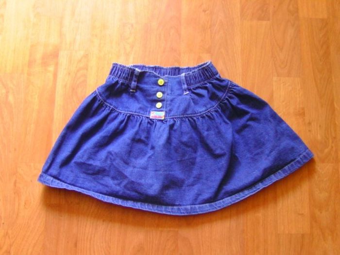 Jupe ALPHABET jean évasée taille 5/6 ans TBE