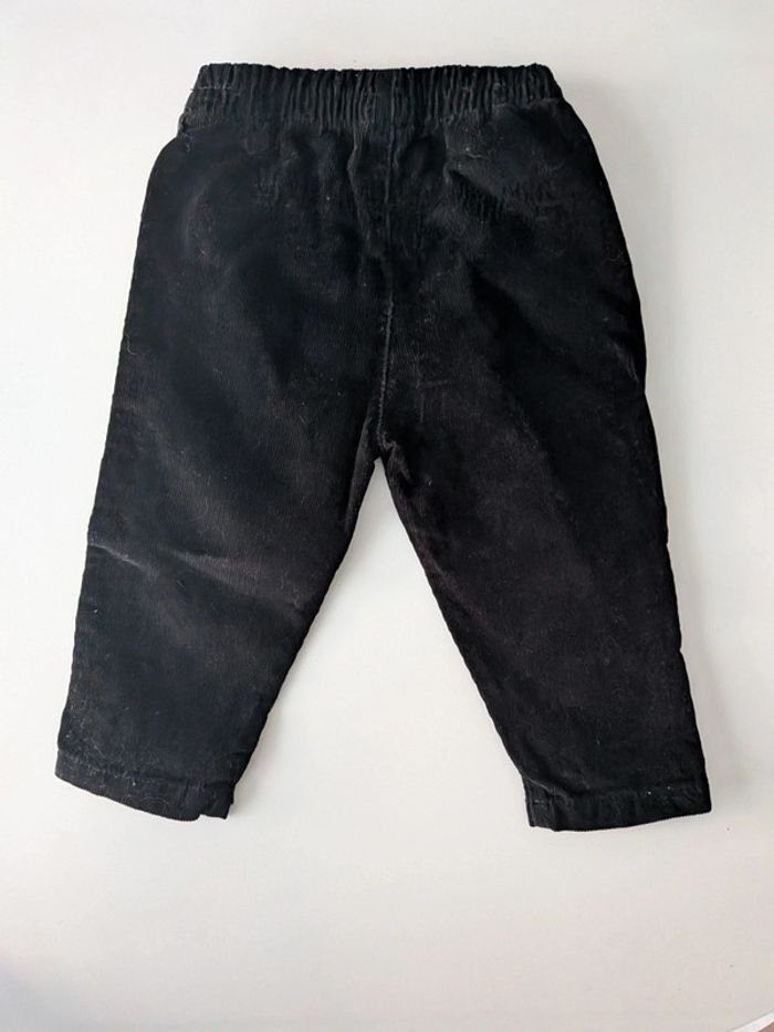 Pantalon velours noir 12 mois - photo numéro 2