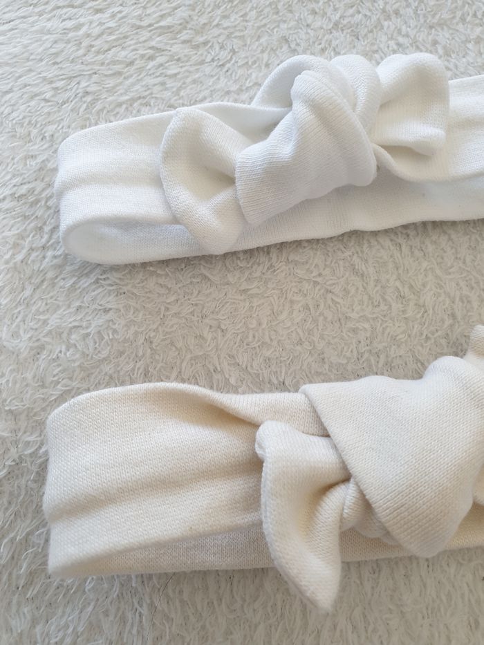 Lot de 2 bandeaux bébé a noeud - photo numéro 5
