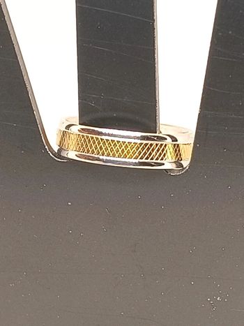Bague bicolore acier type alliance