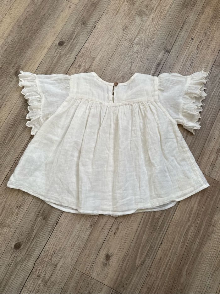 Blouse  Louise misha à pompons  blanc cassé 4 ans - photo numéro 5