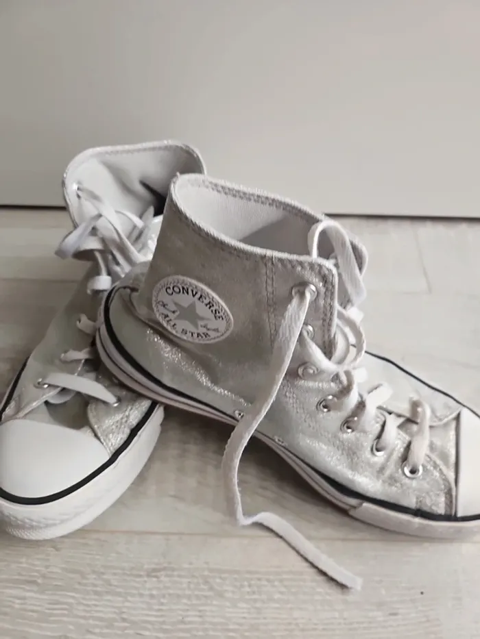 Baskets All Star Ox Prism Glitter Argent - photo numéro 2