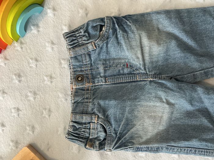 jean droit bleu taille élastique 6 mois orchestra - photo numéro 7