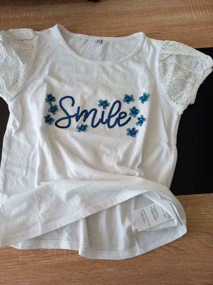 Tee-shirt blanc fille 10 ans - photo numéro 6