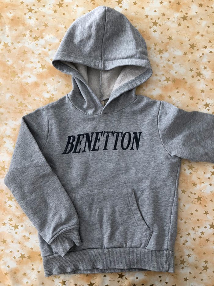 Sweat à capuche Benetton 7/8 ans