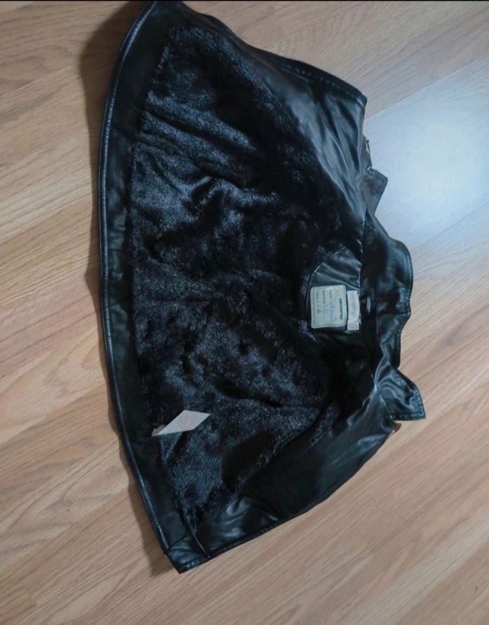 veste blouson cuir intérieur molletonné 6 ans orchestra - photo numéro 2