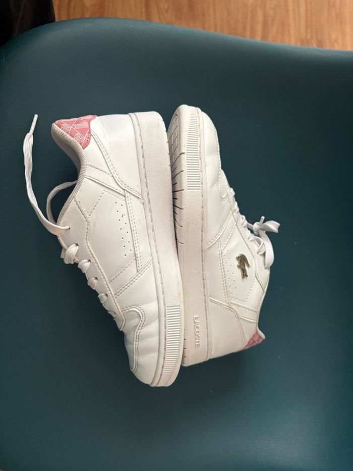 Chaussure Lacoste rose blanche - photo numéro 2
