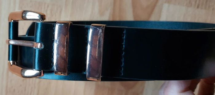 Ceinture noire et boucles rose gold S/M - photo numéro 4