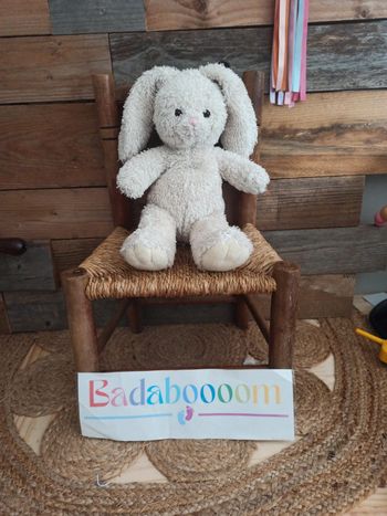 Peluche lapin blanc T C M BE