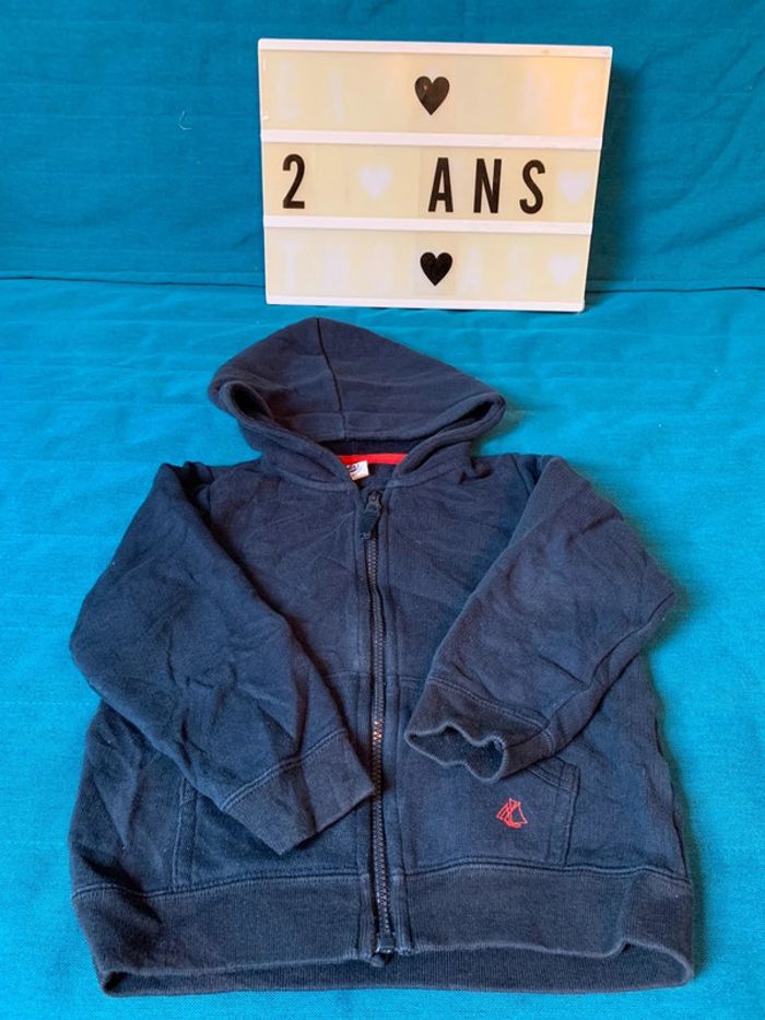 Hoodie gilet à capuche Petit bateau 24 mois