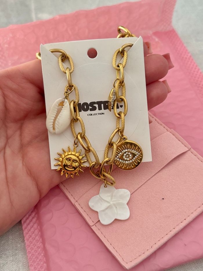 Collier charms doré - photo numéro 3