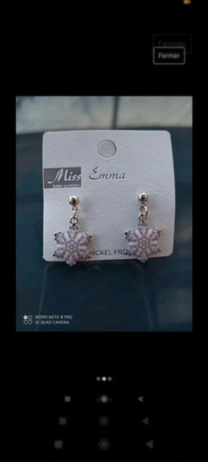 Boucles d'oreilles lilas - photo numéro 2