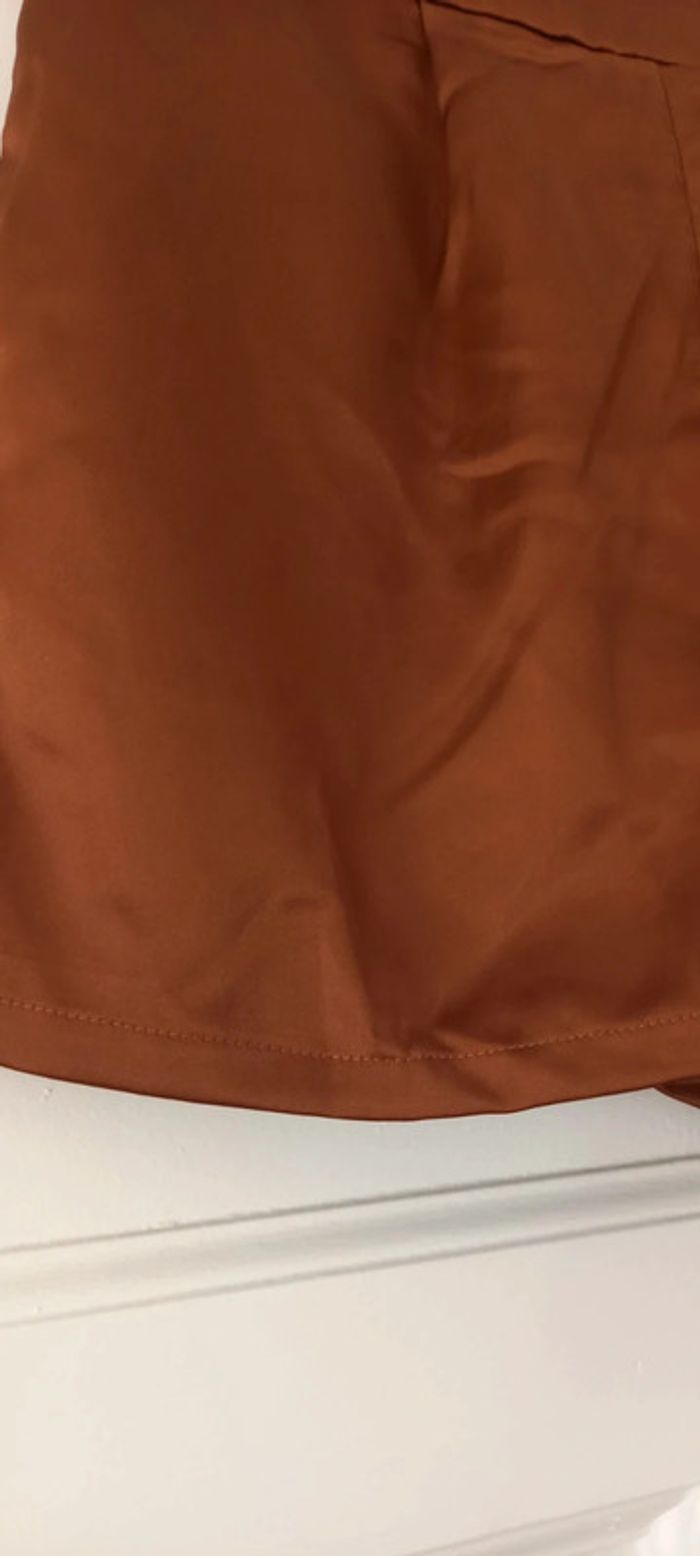 Short effet soie kiabi 38 marron - photo numéro 3