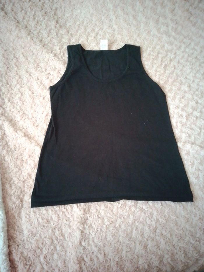Débardeur noir en coton taille xl
