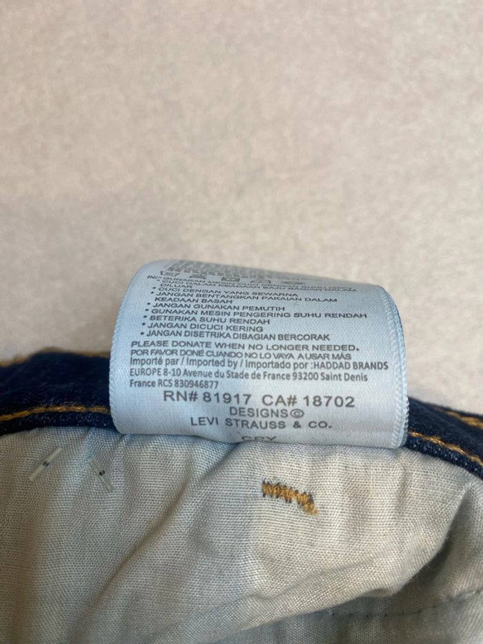 Jean bleu foncé slim taille haute ajustable Levi’s taille 14 ans neuf - n23m - photo numéro 6