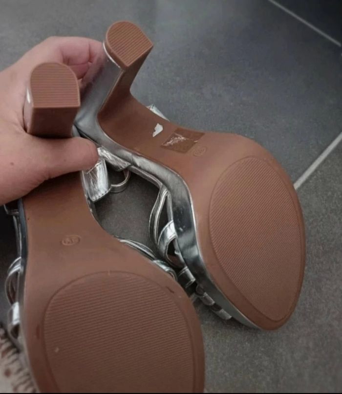 Talons ouverts argenté - photo numéro 2