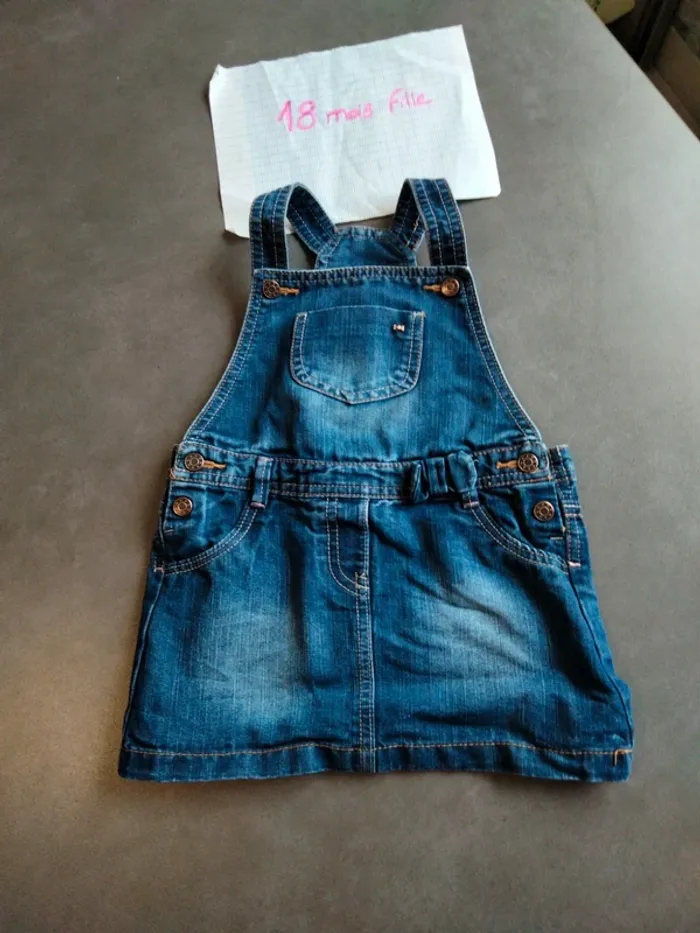 Robe salopette en jean