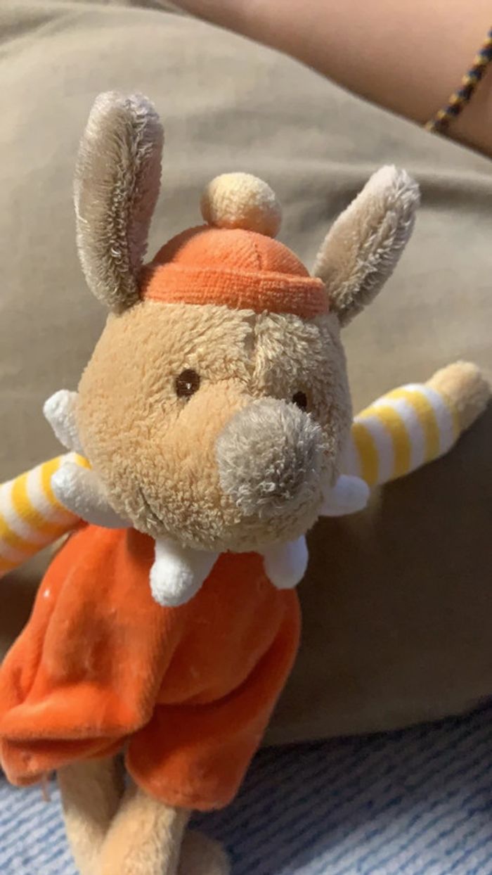 petite peluche chien orange/ marron - photo numéro 3