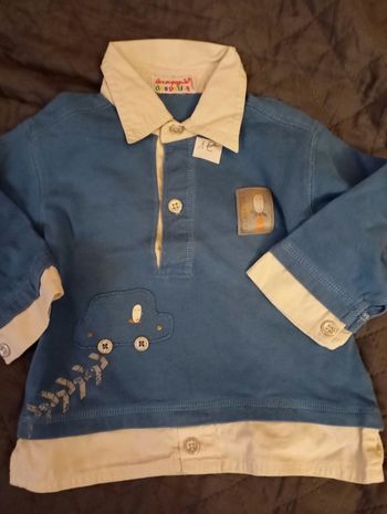 Tee shirt  col chemise 1 an