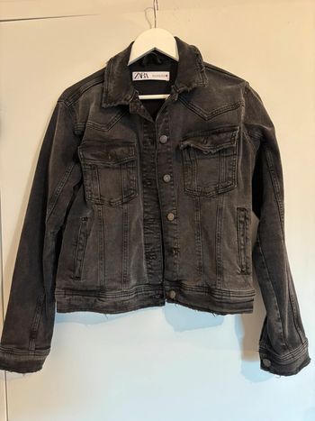 Veste en jean noire Zara XL