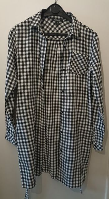 Robe-chemise Vichy noir & blanc – Ultra polyvalente !