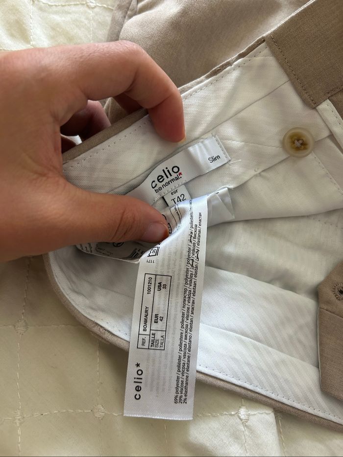 Ensemble Costume Celio beige - photo numéro 5