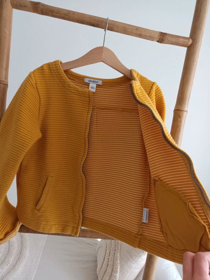 Gilet zippé moutarde Okaïdi 8 ans - photo numéro 5